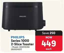 Makro PHILIPS Series 1000 2-Slice Toaster offer