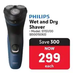 Makro PHILIPS Wet and Dry Shaver offer
