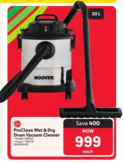 Makro Hoover ProClean Wet & Dry Drum Vacuum Cleaner offer