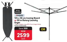 Makro Brabantia Ironing Board or Rotary Laundry Dryer offer