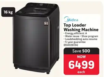 Makro Midea Top Loader Washing Machine offer