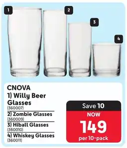 Makro CNOVA Willy Beer Glasses, Zombie Glasses, Hiball Glasses, Whiskey Glasses offer