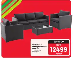 Makro Terrace Leisure Serengeti Wicker Sofa Set offer
