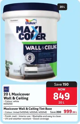 Makro Dulux Maxicover Wall & Ceiling offer