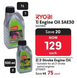 Makro RYOBI Engine Oil SAE30 offer