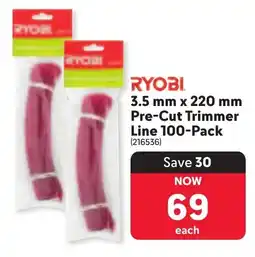 Makro RYOBI Pre-Cut Trimmer Line offer