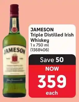 Makro JAMESON Triple Distilled Irish Whiskey offer