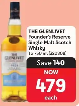 Makro THE GLENLIVET Founder's Reserve Single Malt Scotch Whisky offer
