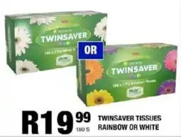 Take 'n Pay Twinsaver tissues rainbow or white offer