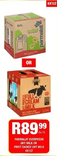 Take 'n Pay Parmalat everfresh uht milk or first choice uht milk offer