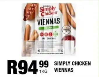 Take 'n Pay Rainbow Simply Chicken Viennas offer