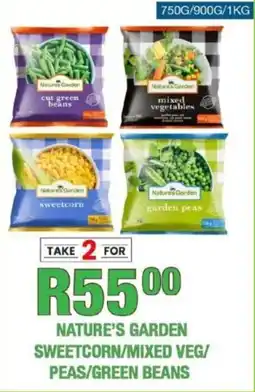 Take 'n Pay Nature's garden sweetcorn/ mixed veg/ peas/ green beans offer