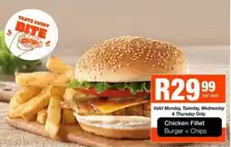 Take 'n Pay Chicken Fillet Burger + Chips offer