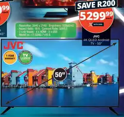 Checkers Hyper JVC 50" 4K QLED Android TV offer
