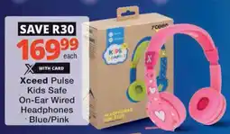 Checkers Hyper Xceed Pulse Kids Safe On-Ear Wired Headphones offer