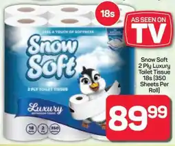 Pick n Pay Hypermarket Snow Soft 2 Ply Luxury Toilet Tissue 18s offer