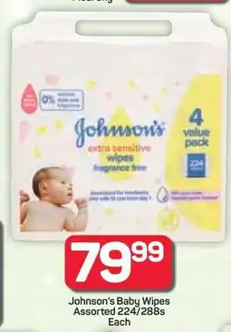 Pick n Pay Hypermarket Johnson's Baby Wipes offer
