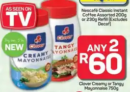 Pick n Pay Hypermarket Clover Creamy or Tangy Mayonnaise offer