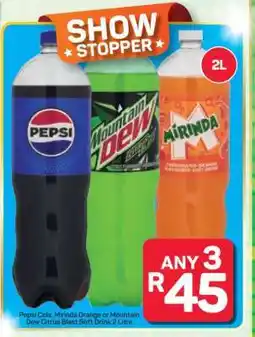 Pick n Pay Hypermarket Pepsi Cola, Mirinda Orange, Mountain Dew offer
