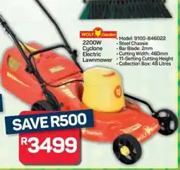 Pick n Pay Hypermarket WOLF Garden 2200W Cyclone Electric Lawnmower offer