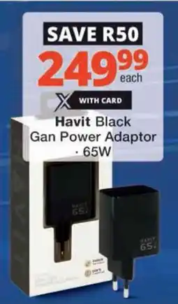 Checkers Hyper Havit Black Gan Power Adaptor offer