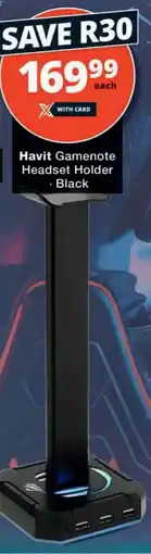 Checkers Hyper Havit Gamenote Headset Holder offer