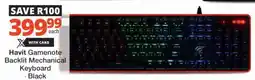 Checkers Hyper Havit Gamenote Backlit Mechanical Keyboard offer