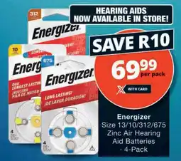 Checkers Hyper Energizer Zinc Air Hearing Aid Batteries offer