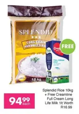 Save Splendid Rice + Free Creamline Full Cream Long Life Milk offer