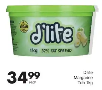 Save D'lite Margarine Tub offer