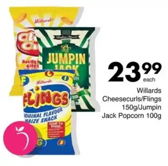 Save Willards Cheesecurls/ Flings/ Jumpin Jack Popcorn offer