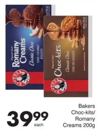 Save Bakers Choc-kits/ Romany Creams offer