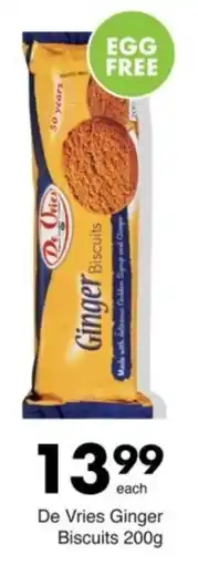 Save De Vries Ginger Biscuits offer