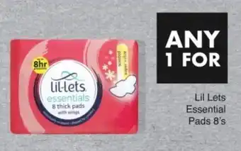 Save Lil Lets Essential Pads offer