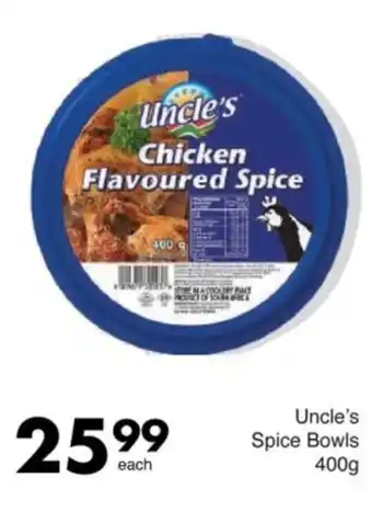 Save Uncle's Spice Bowls offer
