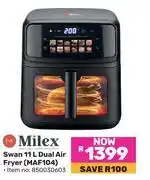 Game Milex Swan 11L Dual Air Fryer MAF104 offer