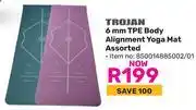 Game Trojan 6mm TPE Body Alignment Yoga Mat Assorted offer