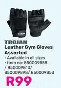 Game Trojan Leather Gym Gloves Assorted offer