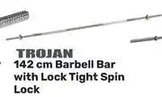 Game Trojan 142cm Barbell Bar With Lock Tight Spin Lock offer