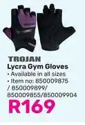 Game Trojan Lycra Gym Gloves offer