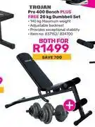 Game Trojan Pro 400 Bench Plus Free 20kg Dumbbell Set-For Both offer