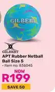 Game Gilbert APT Rubber Netball Ball Size 5-Each offer
