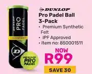 Game Dunlop Pro Padel Ball 3 Pack offer