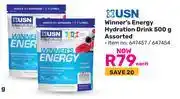 USN Winner's Energy Hydration Drink Assorted-500g Each