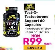 Game NPL Test-X-Testosterone Support 60 Capsules-Each offer