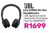 Game JBL Live 670NC On-Ear Headphones offer