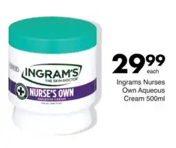 Save Ingrams Nurses Own Aqueous Cream offer