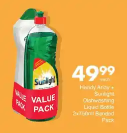 Save Handy Andy + Sunlight Dishwashing Liquid Bottle Banded Pack offer