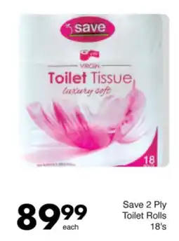 Save Save 2 Ply Toilet Rolls offer