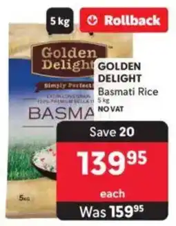 Makro GOLDEN DELIGHT Basmati Rice offer